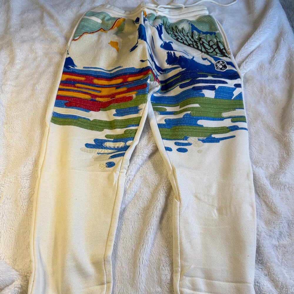 Billionaire Boys Club Waves Sweatpants White/Heather Grey Size Medium